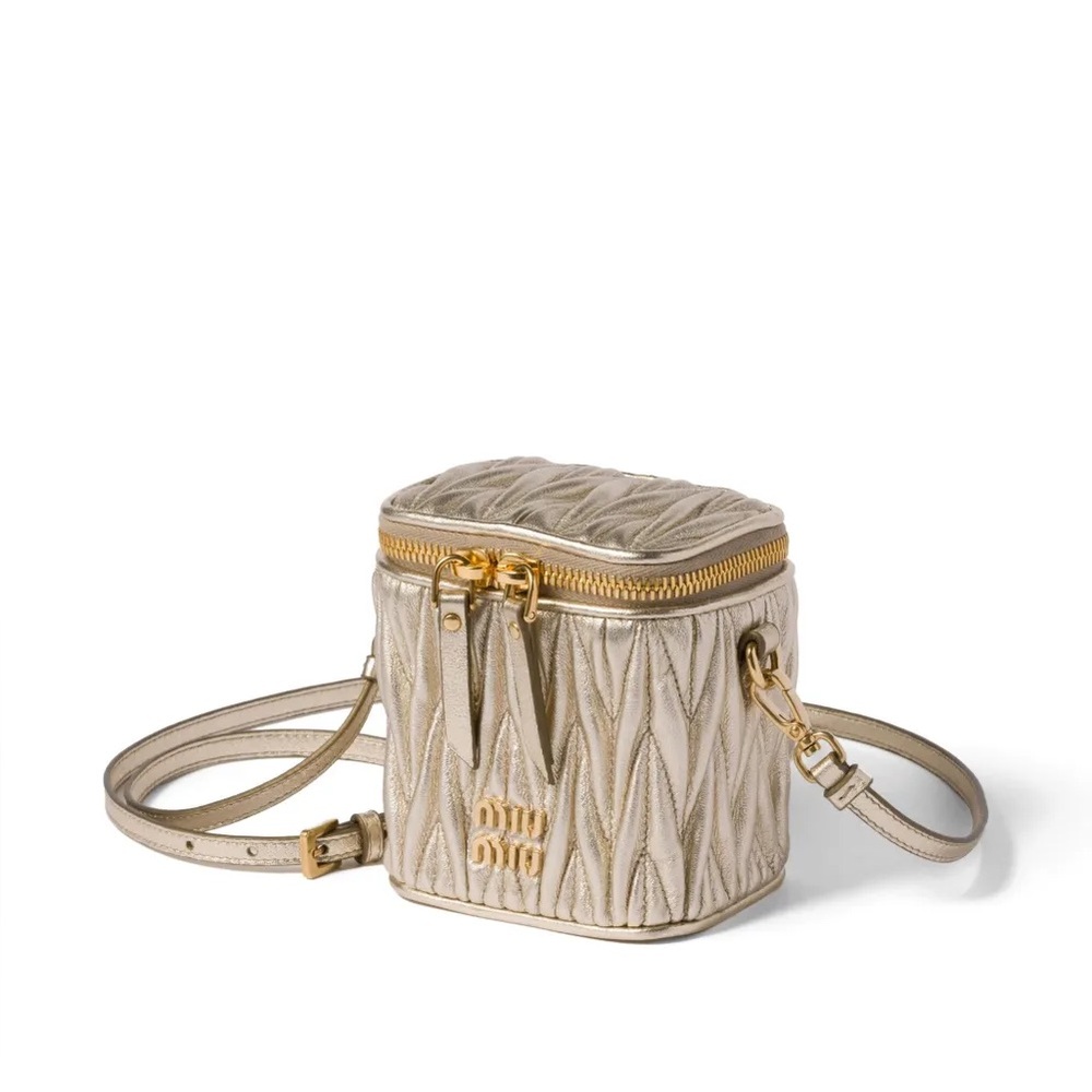 New Miu Miu Metallic Gold Mini Bag - Picture 12 of 14